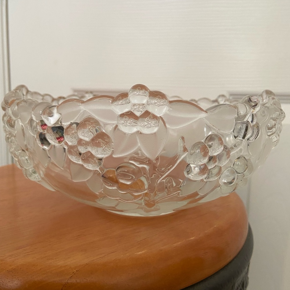 walther crystal mikasa west germany carmen '80's heavy serving bowl - Picture 12 of 16